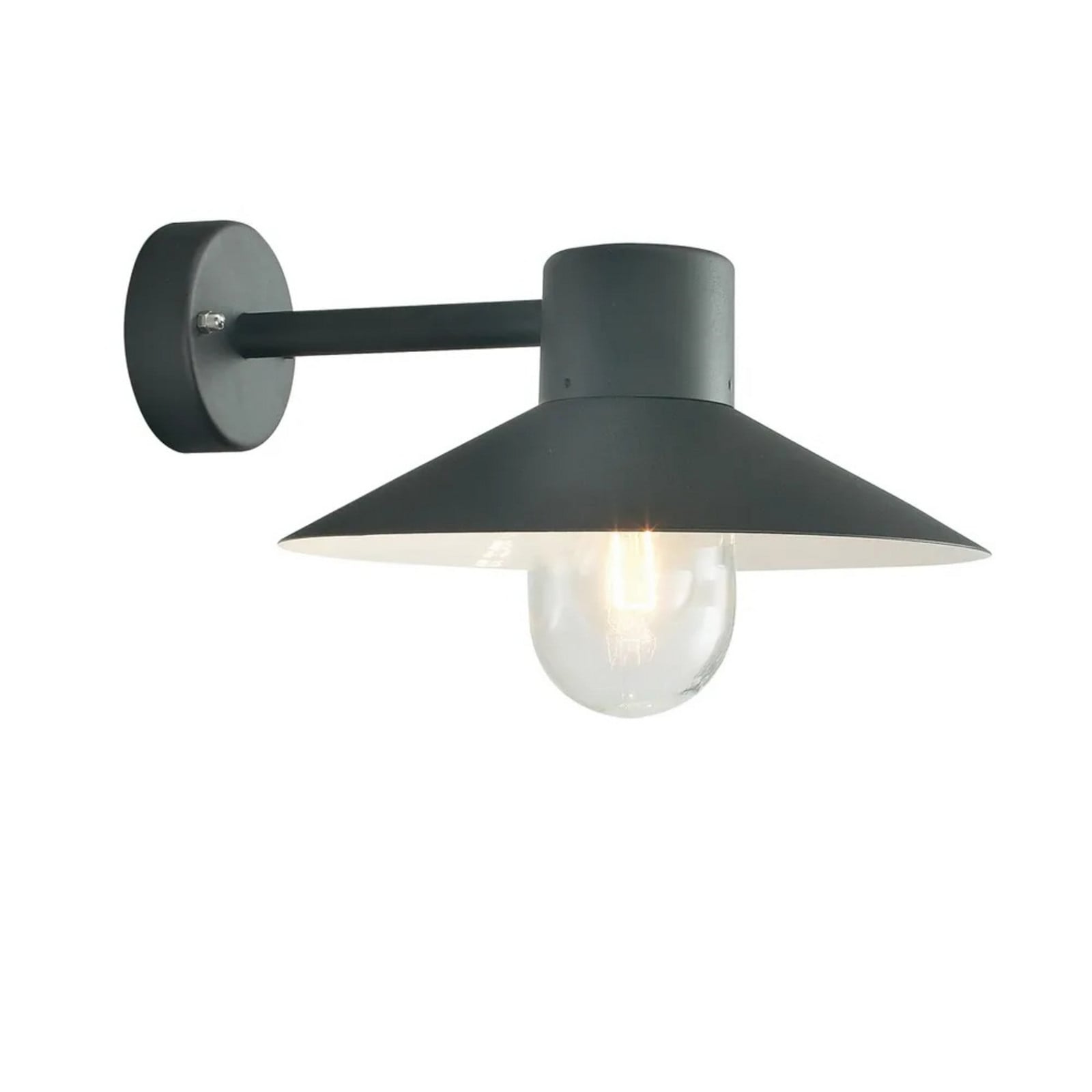 Lund Aplique Exterior Negro - Norlys - Aluminio