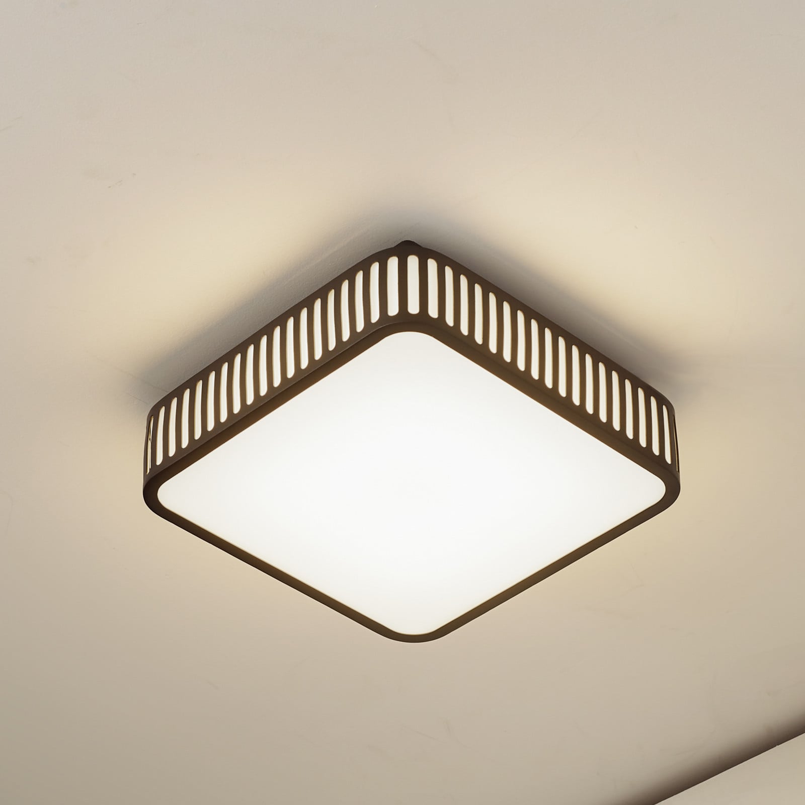 Lurinda  Lámpara LED de techo para exterior negro 26 cm IP44 - Lindby - Balcón - Moderno - Aluminio - De superficie