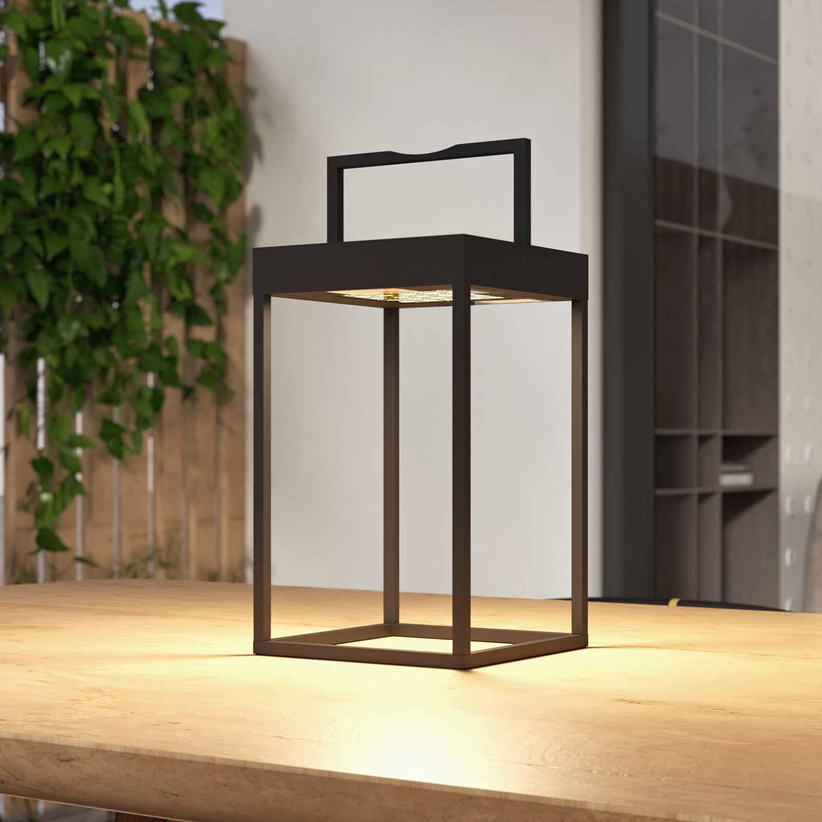 Lynzy LED Lámpara solar H38,3 Black - Lucande - Balcón - Moderno - Metal - Farol