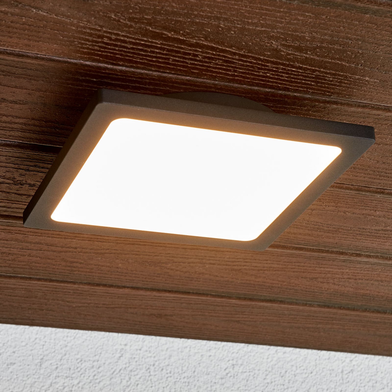 Mabella Udendørs Lámpara de Techo Dark Grey/White - Lucande - Terraza - Moderno - Aluminio - Angular