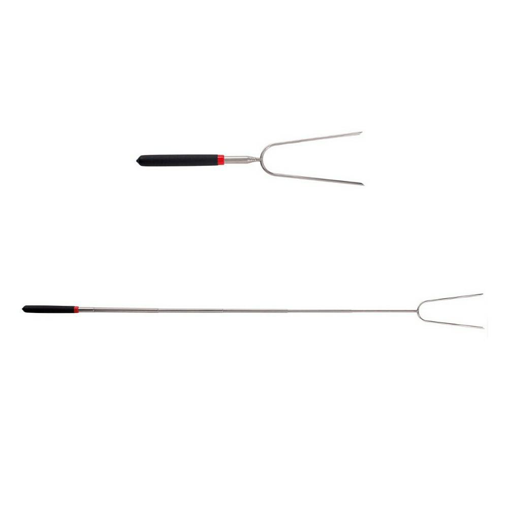 Master Grill MG272 - Pincho para barbacoa, longitud ajustable de 29,5 a 91 cm, diseño telescópico, extensible de acero inoxidable