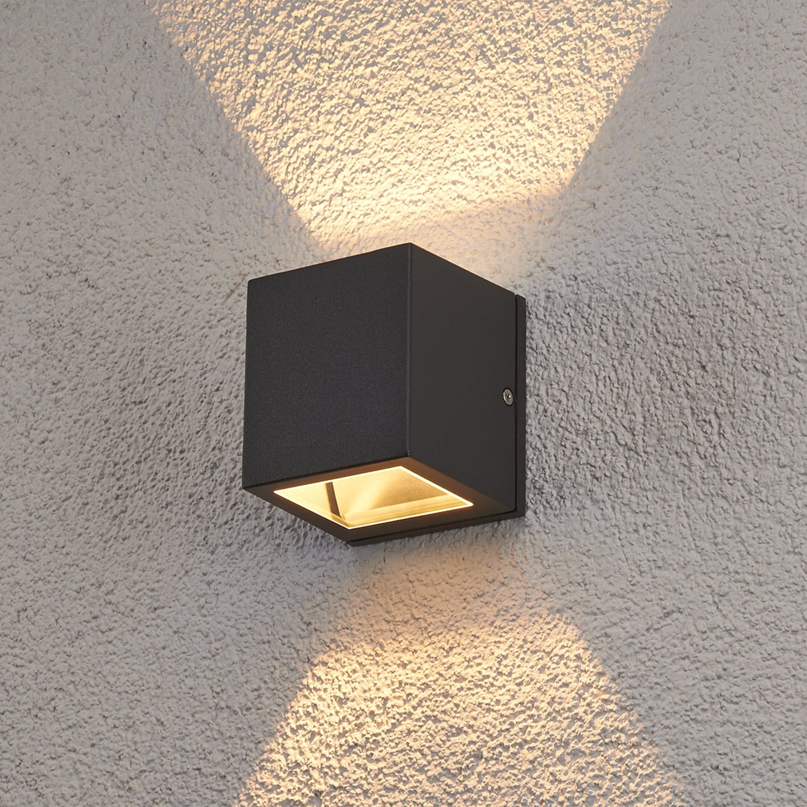 Maurice Aplique Pared Exterior Dark Grey - Lucande - Balcón - Moderno - Metal - Angular