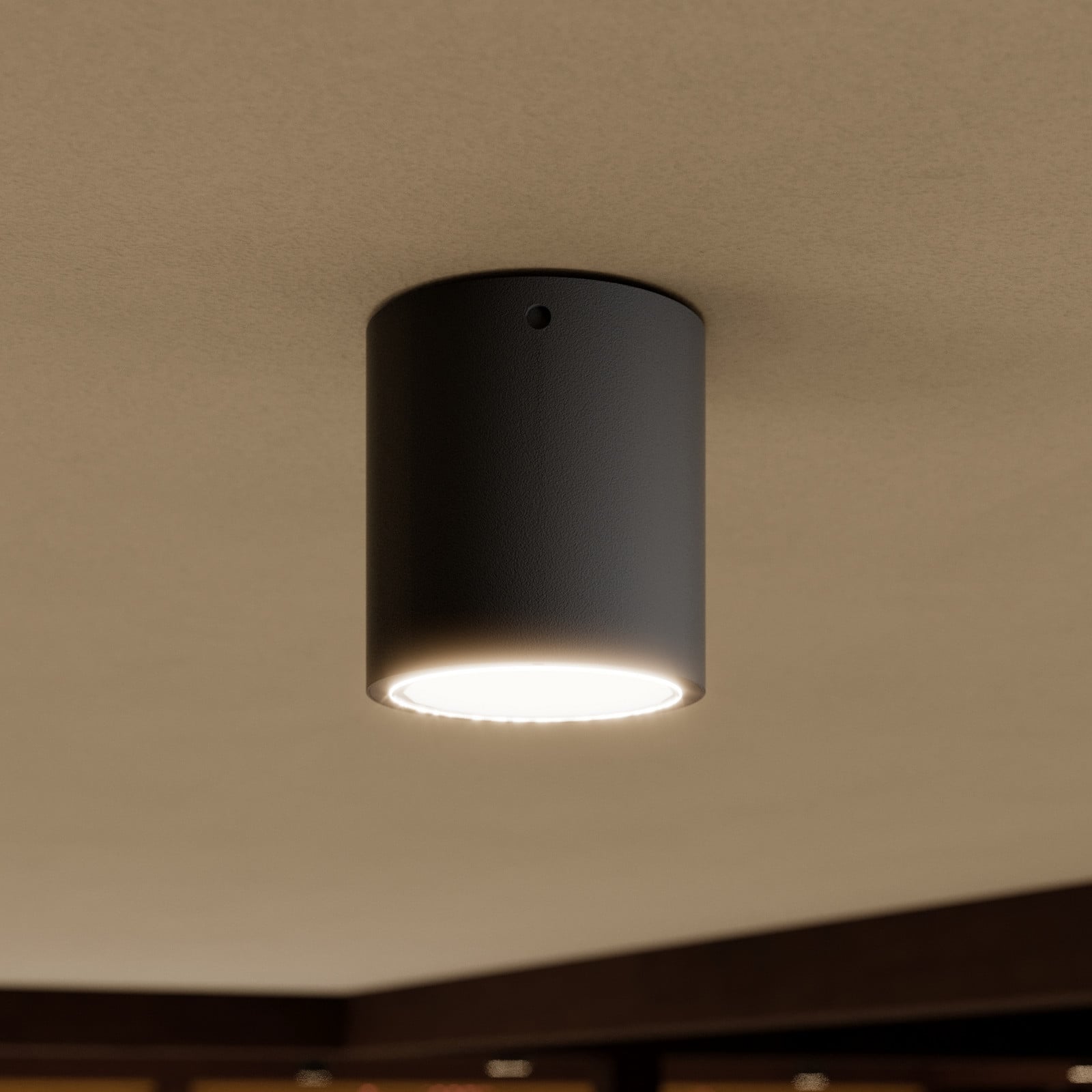 Meret Exterior Lámpara de Techo Graphite - Lucande - Balcón - Moderno - Metal - Redonda