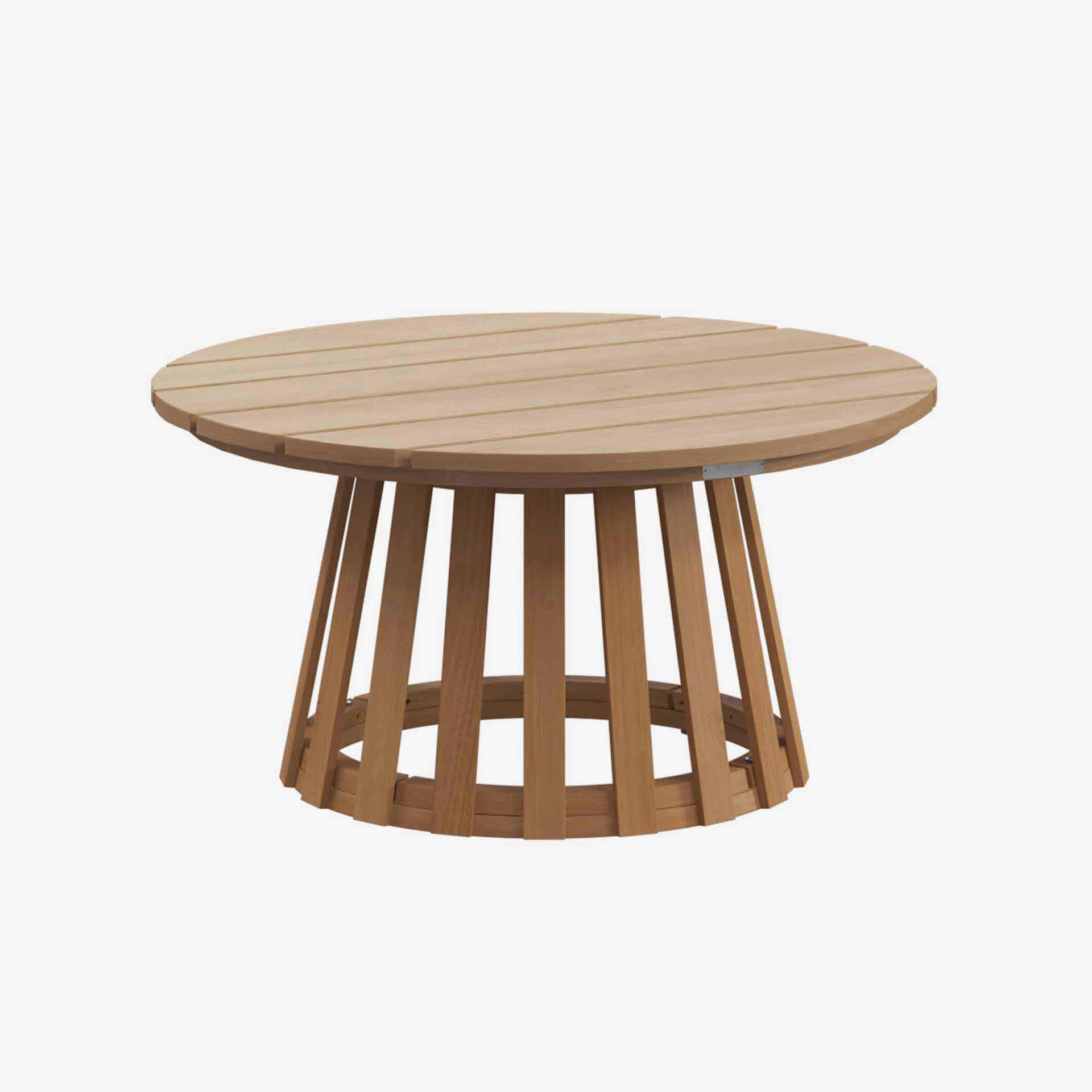 Mesa auxiliar de jardín de madera de acacia Osnik Ø80x40cm