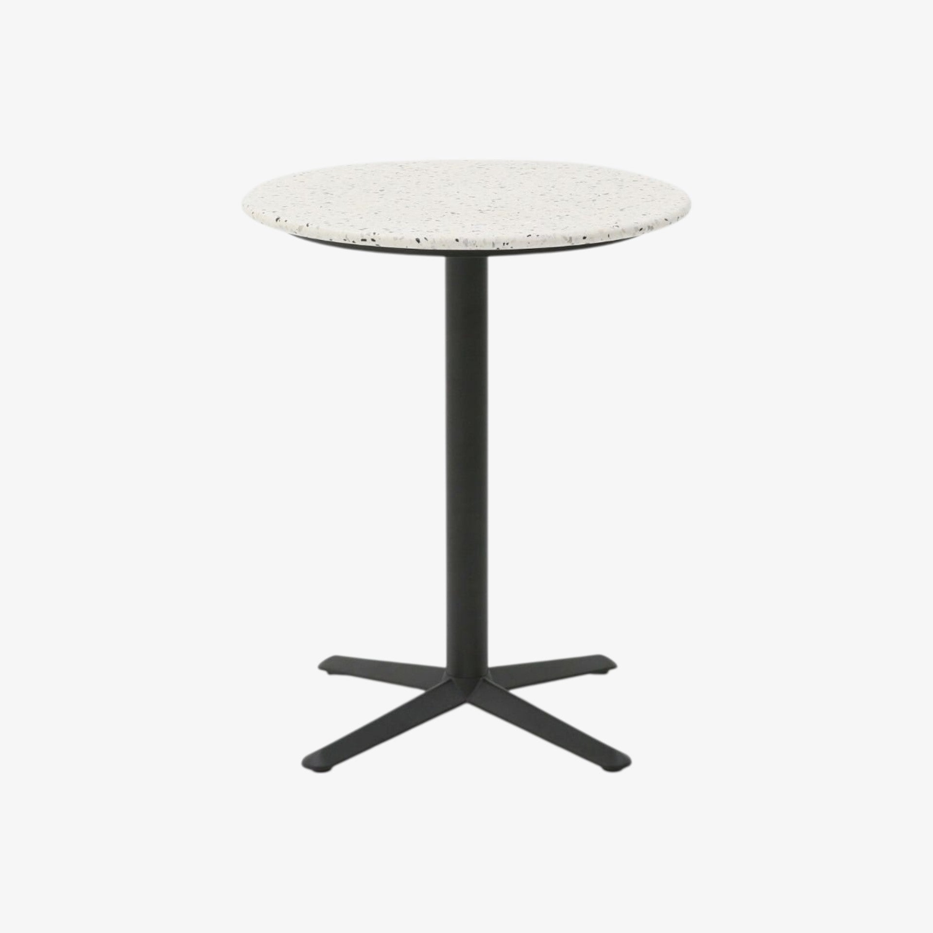 Mesa auxiliar de jardín de piedra blanca Nilo Ø60x72cm