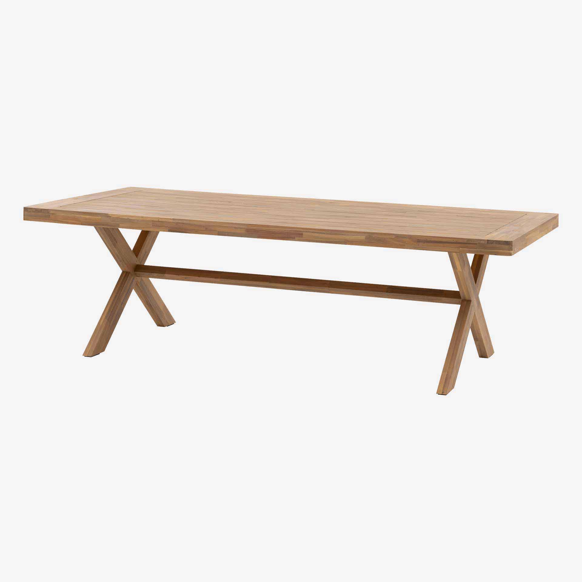 Mesa de comedor de jardín de madera de eucalipto Xenor