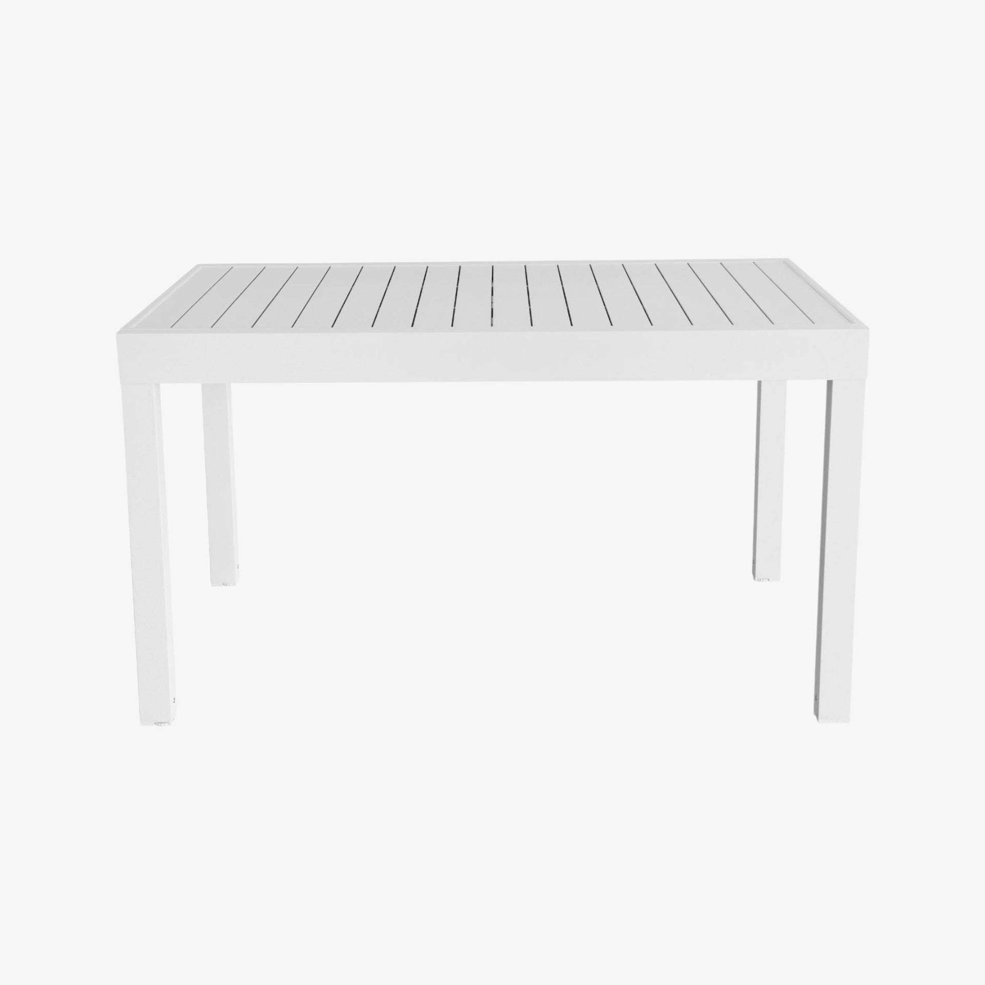 Mesa de jardín extensible de aluminio blanca Nijar 135/270x90x76cm