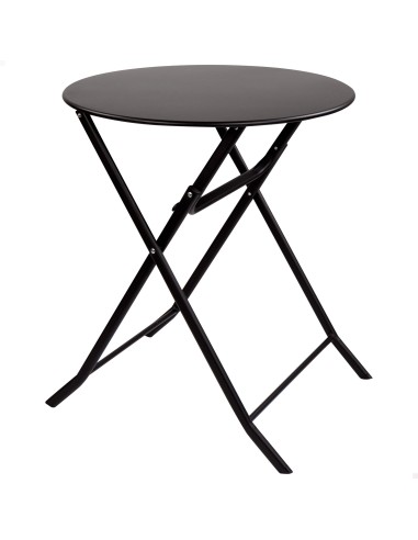 Mesa redonda plegable jardín metal