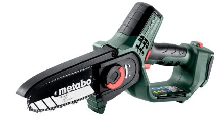 metabo Sierra de Jardín MS 18 LTX 15, Motosierra de Poda a Batería de 18 V