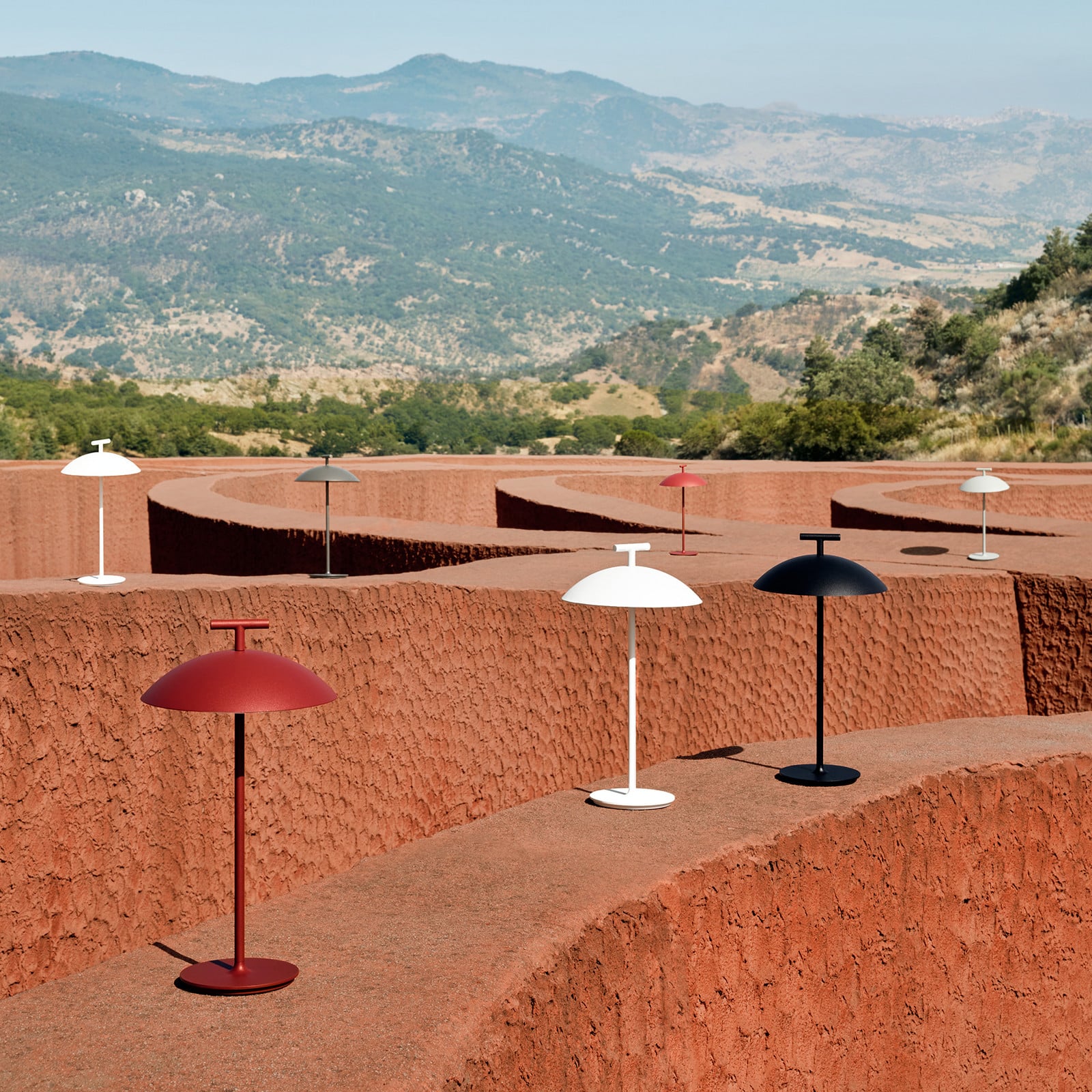 Mini Geen-A Portable Lámpara de Sobremesa Bronze - Kartell - Sala de estar / salón - Diseño - Metal - Con pantalla