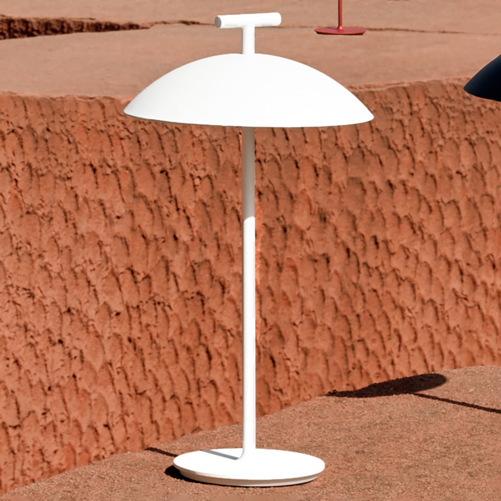 Mini Geen-A Portable Lámpara de Sobremesa White - Kartell - Sala de estar / salón - Diseño - Metal - Con pantalla
