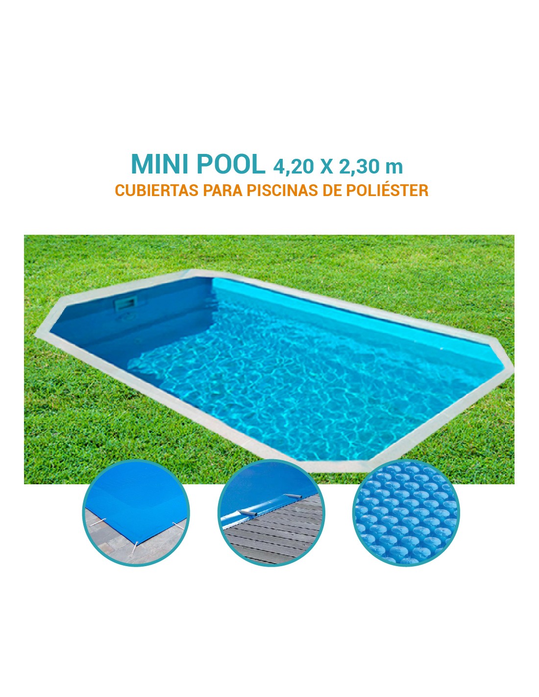 Mini pool | 4,20 x 2,30m | Cubiertas piscina de poliéster Europa