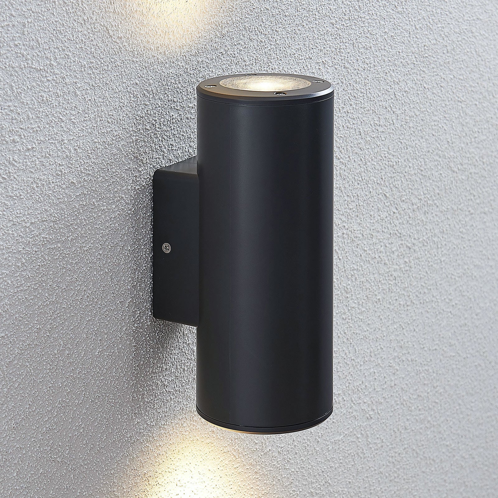 Nati Round Aplique Exterior IP54 Dark Grey - Lindby - Terraza - Moderno - Plástico - Angular