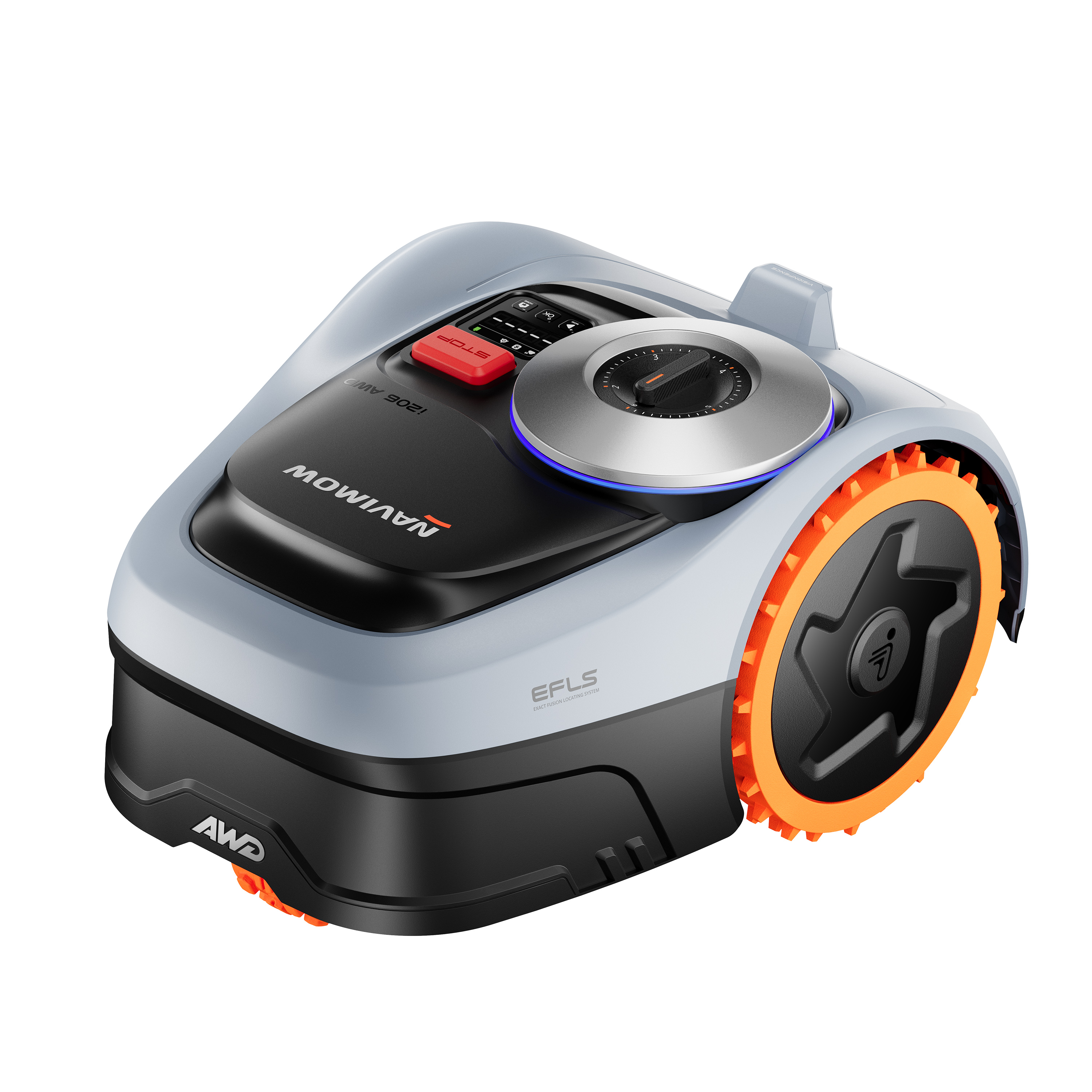 Navimow segway robot cortacésped i206e awd, 600m2, tracción  total, red efls+nrtk