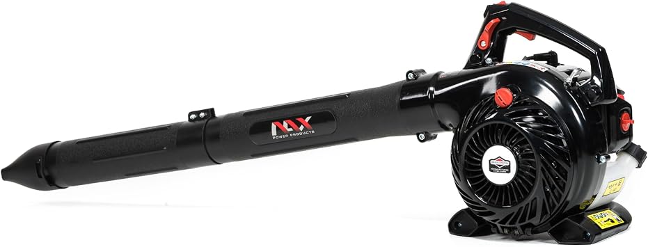 NAX POWER PRODUCTS 950V soplador de hojas motor 25,4 cm3 0,75 kW Briggs & Stratton producto con licencia, de gasolina, bolsa de recogida de 40 l, aspirador de jardín con la función de soplado