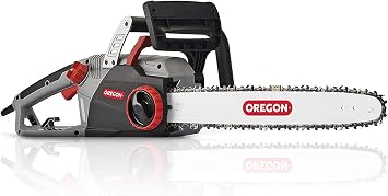 Oregon Motosierra Eléctrica con Cable 2400W, Espada 45cm, Afilado Automático PowerSharp, Bajo Retroceso, Lubricación Automática, Ligera y Silenciosa, Garantía 3 Años (CS1500)