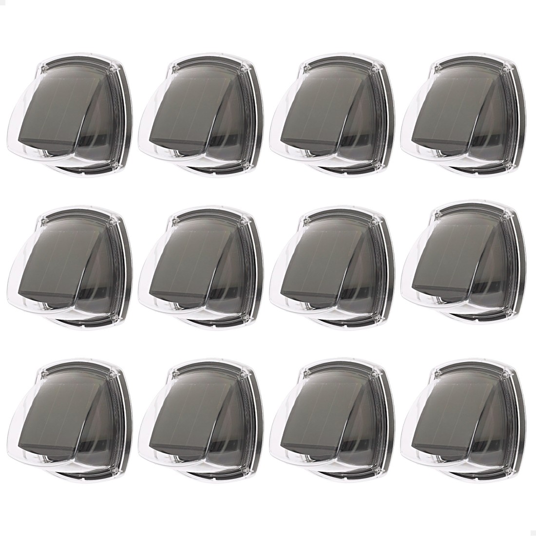 Pack 12 apliques solares 8,5x5,5x9 cm