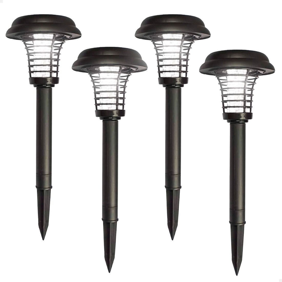 Pack 4 balizas led solares antimosquitos 2 en 1