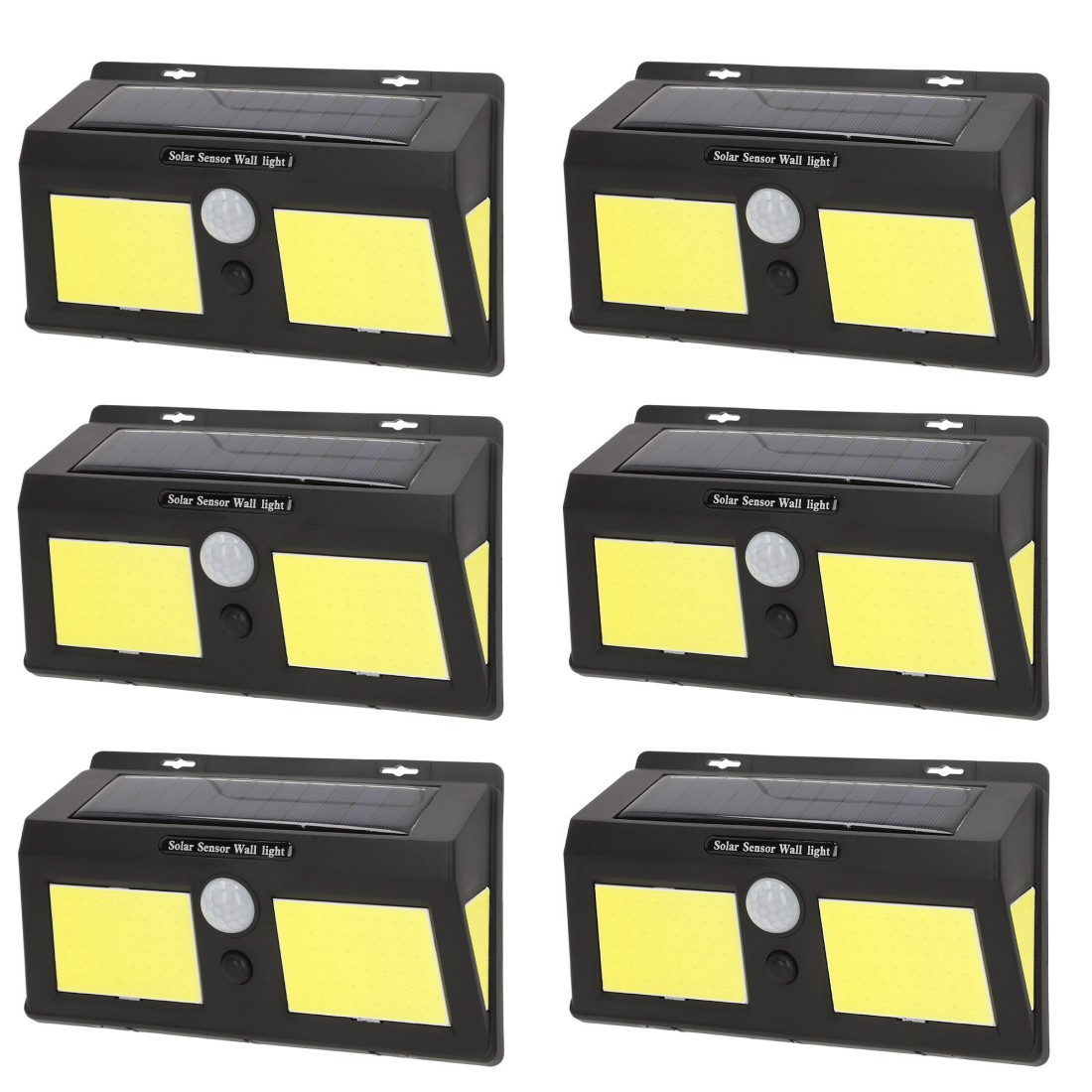 Pack 6 apliques solares 19x4,5x12 cm