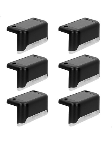Pack 6 focos led exterior solares luz cálida para escalera y barandilla aktive