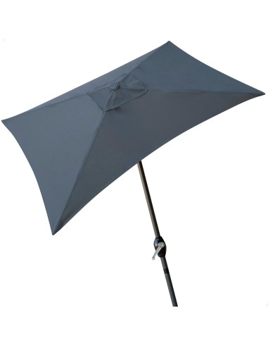 Parasol balcón 200x120 cm color antracita mástil aluminio