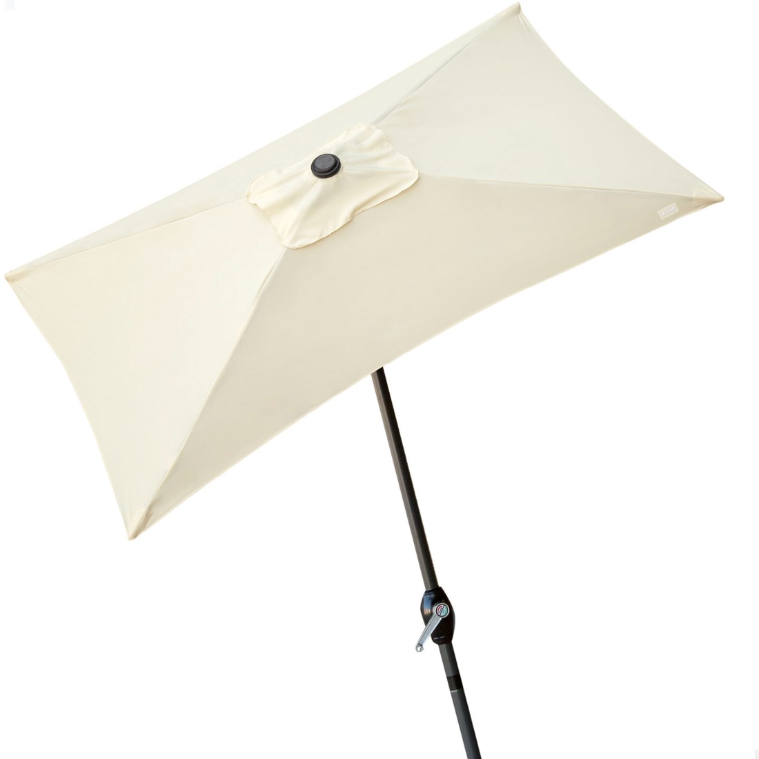Parasol balcón 200x120 cm color crema mástil aluminio