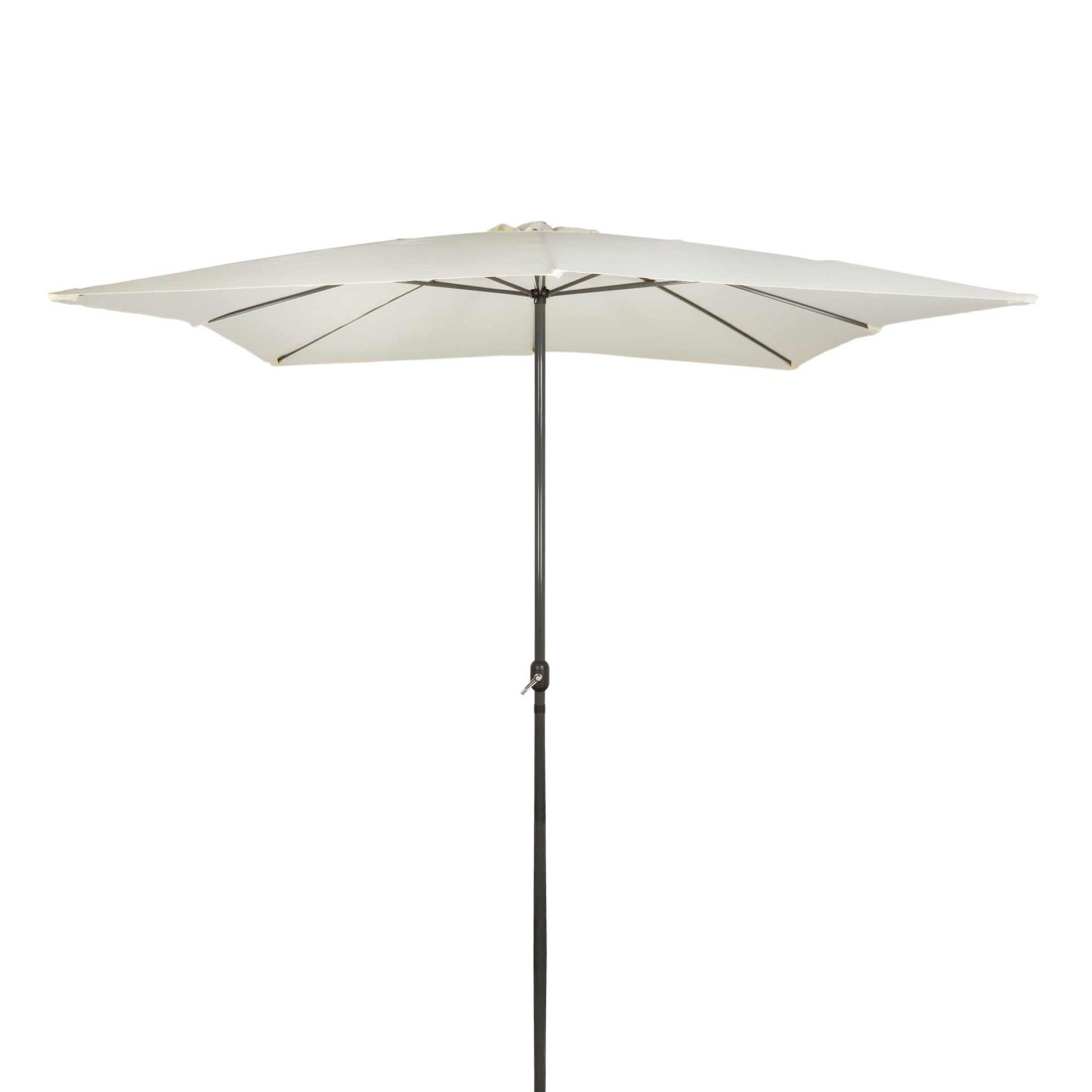 Parasol cuadrado 300x275 cm mástil aluminio crema