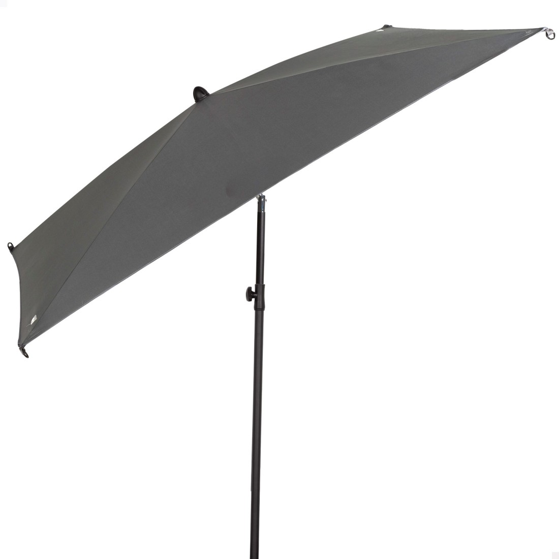 Parasol jardín cuadrado 175 cm gris con mástil inclinable