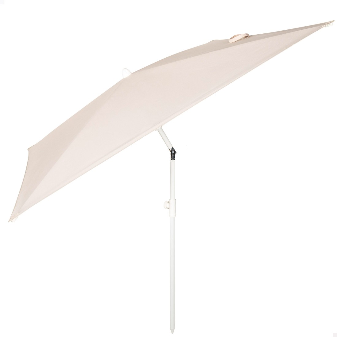 Parasol jardín rectangular inclinable 180x145 cm uv30 beige