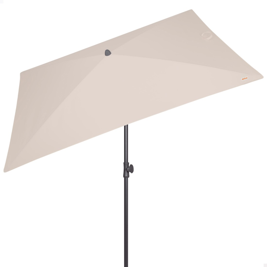 Parasol jardín rectangular inclinable 200x125 cm uv30 crema