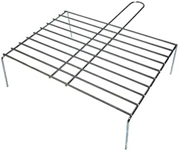 Parrilla con patas para la barbacoa - Zinc - 45x35 cm