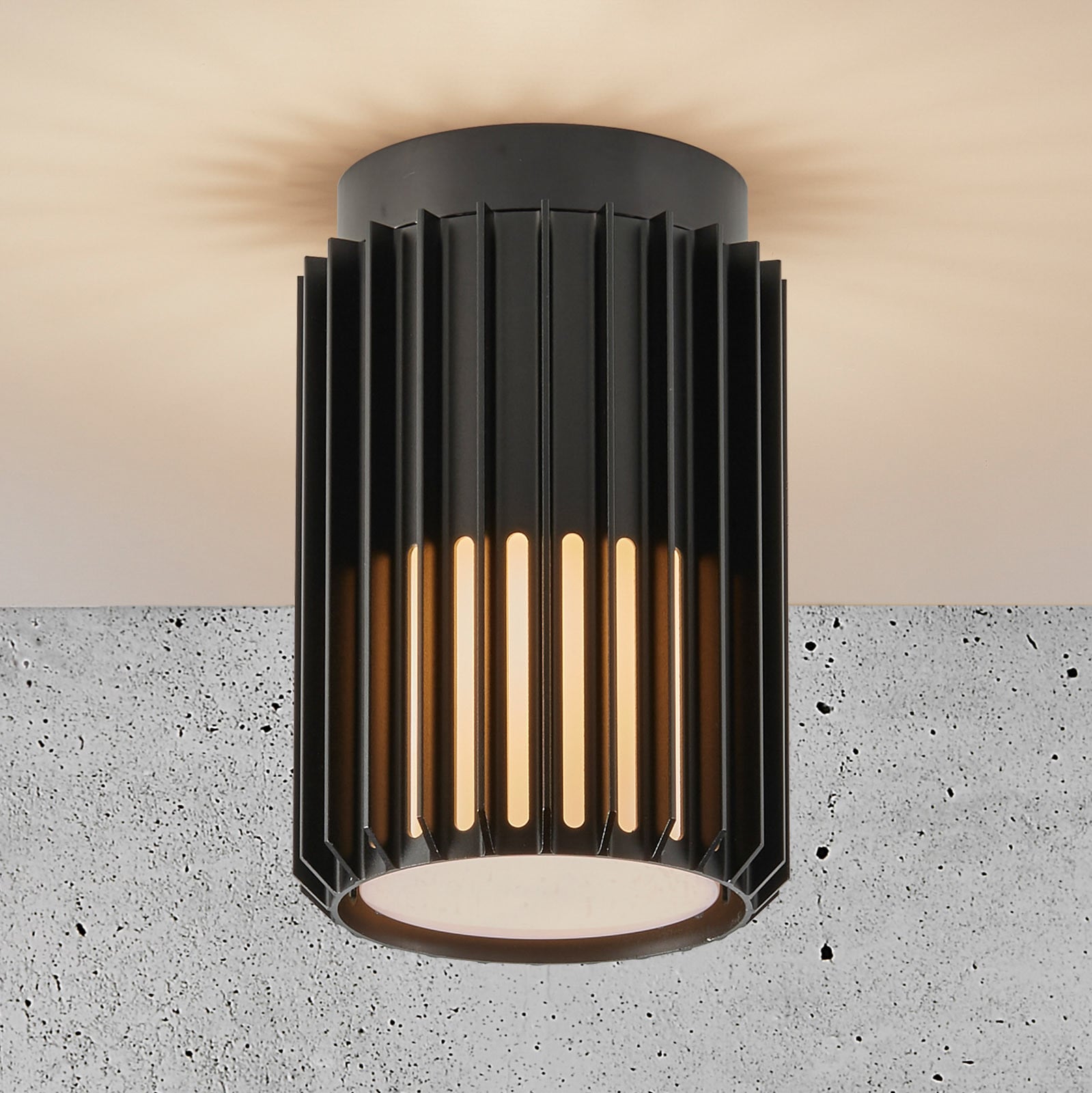 Plafón para exterior Aludra Seaside Black - Nordlux - Terraza - Diseño - Aluminio - Redonda