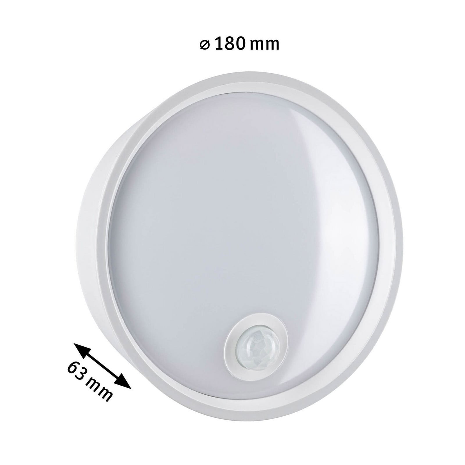 Platomo Aplique Exterior con Sensor SWR Blanco - Paulmann - Plástico - Redonda