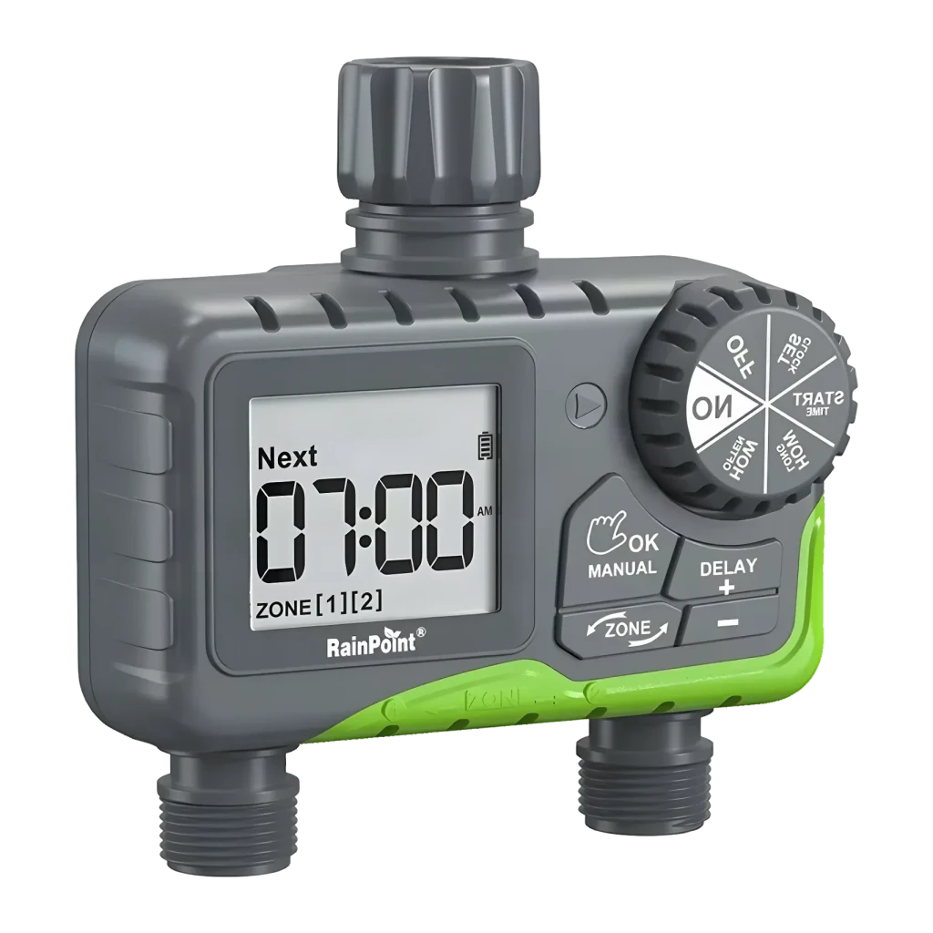 Programador de riego RainPoint 2 Zonas pilas AA ITV205