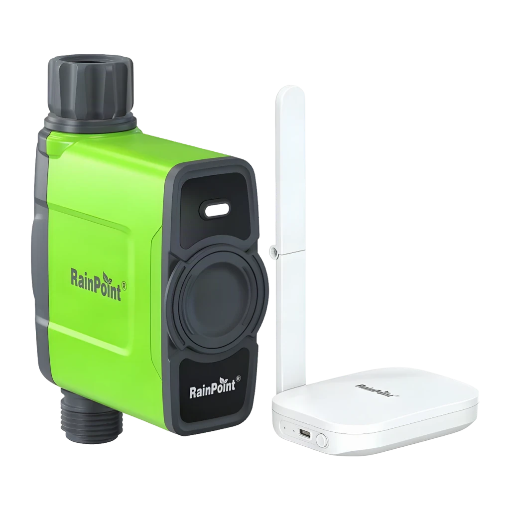 Programador de riego RainPoint WiFi 1 zona con gateway HTV145FRF+HWG023WBRF