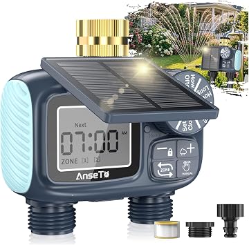 Programador Riego Solar 2 Salidas Sistema Riego Ajustable