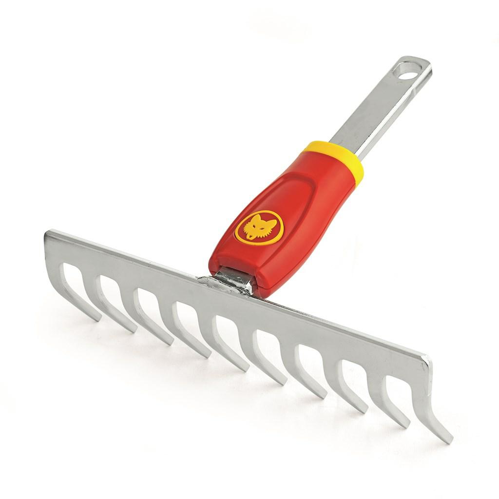 Rastrillo WOLF-Garten DS-M 19, herramienta de jardinería de 19 cm, ideal para trabajos de precisión en suelos, diseño duradero y eficaz para preparar la tierra.