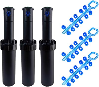 Riegopro Aspersor Riegopro Pack de 3 RP-500 3/4" Hembra. Alcance 7,5-14 Metros. Incluye Juego de Toberas