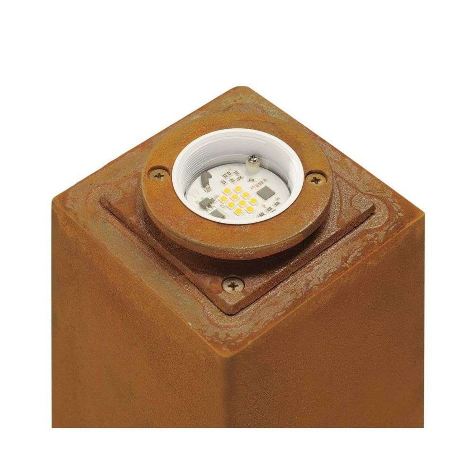 Rusty Square 40 Lámpara  Exterior/Jardín LED Rusted Steel - SLV - Terraza - Metal