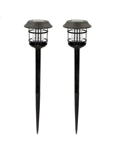 Set 2 balizas solares led con estaca