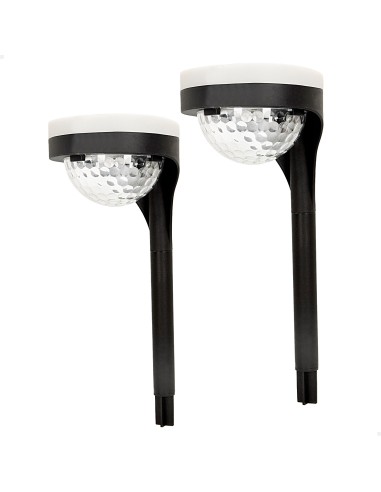Set 2 balizas solares led doble luz con estaca