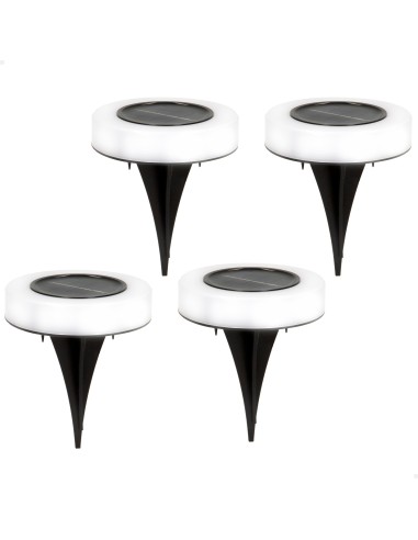Set 4 balizas solares led 4 lúmenes con estaca