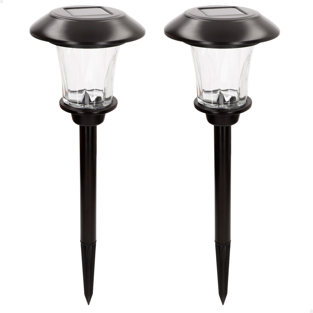 Set de 2 balizas solares led 6 lúmenes con estaca