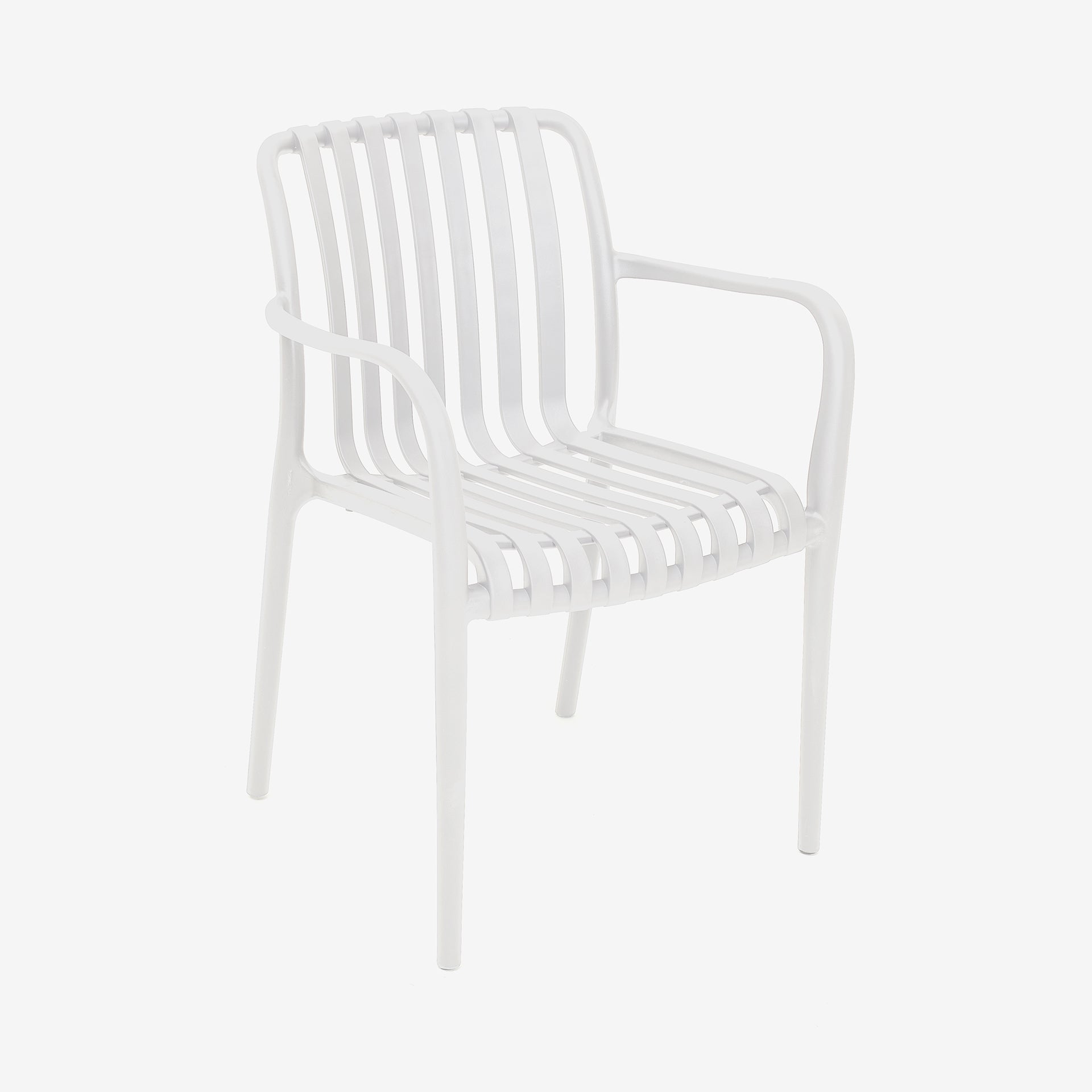 Silla de jardín apilable de polipropileno blanca Happel 59x55x81cm