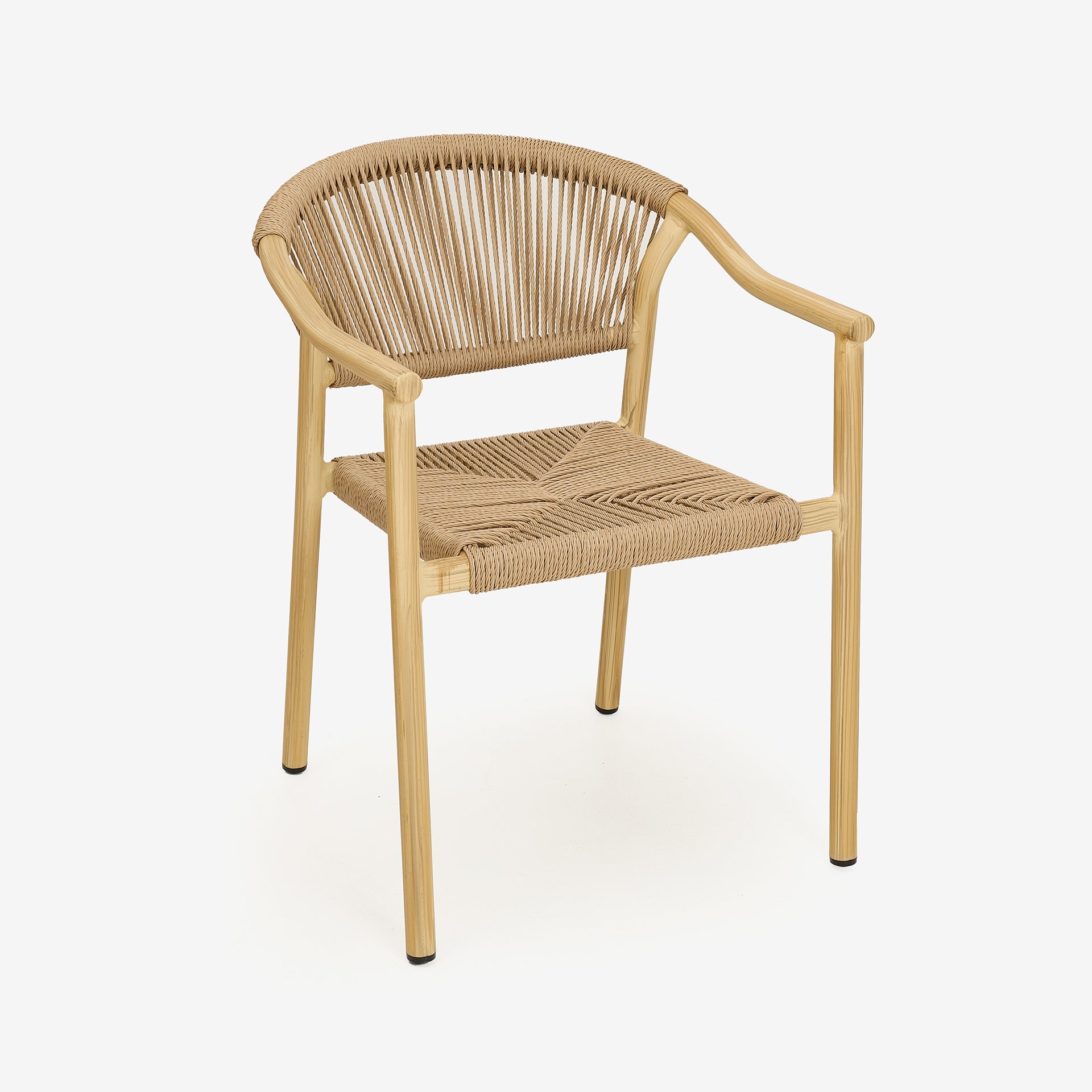 Silla de jardín de aluminio y ratán sintético Florida 56x60x78cm