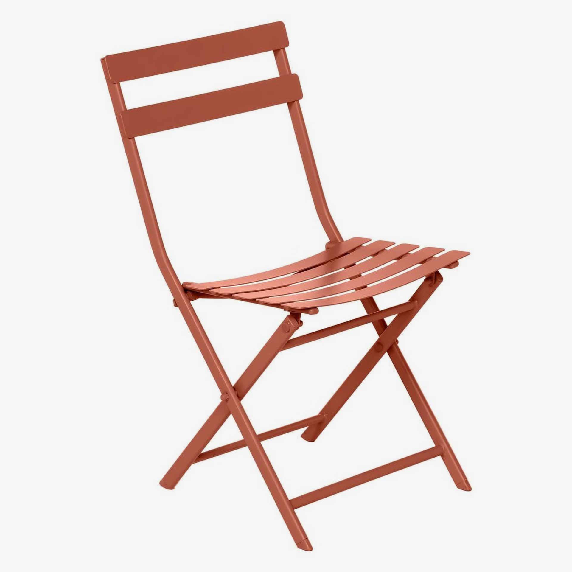 Silla de jardín plegable de acero ámbar Dixie 42x51x81cm