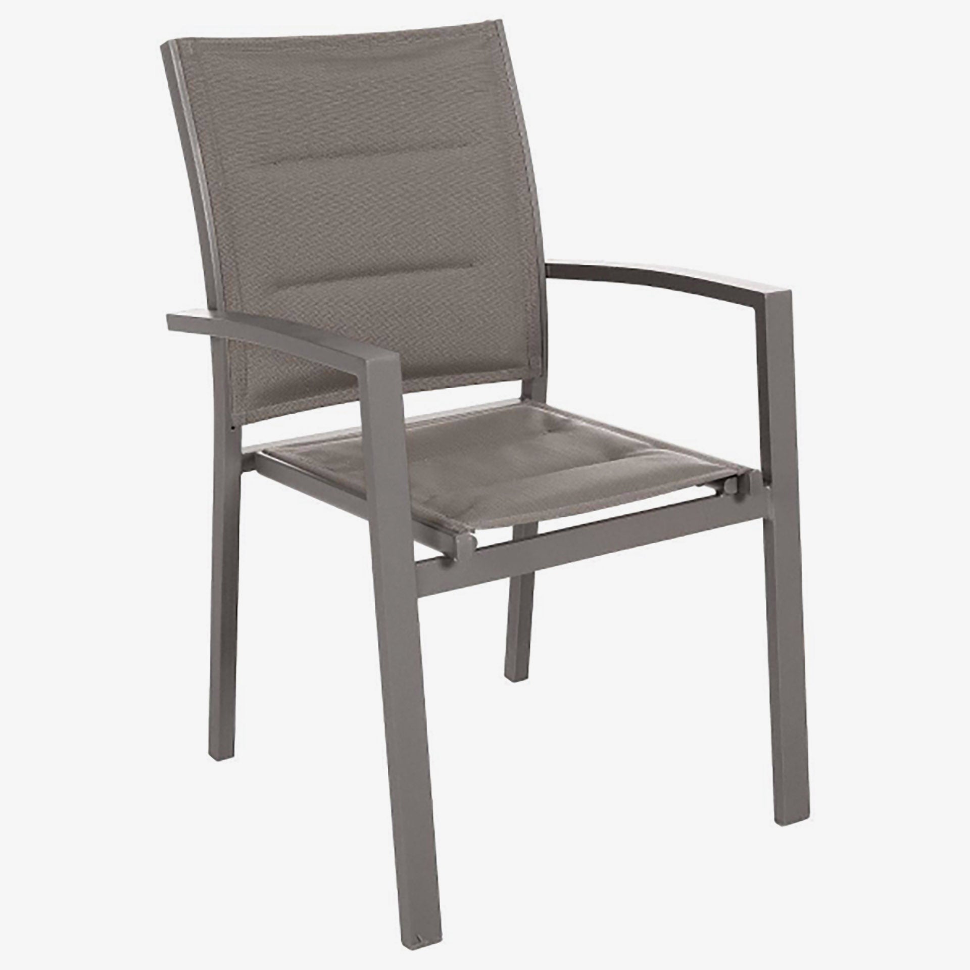 Silla marrón de aluminio Graciosa 65x56cm