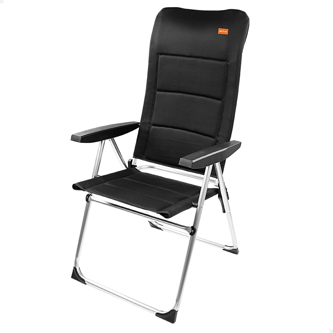 Silla plegable jardín acolchado deluxe respaldo alto multiposición
