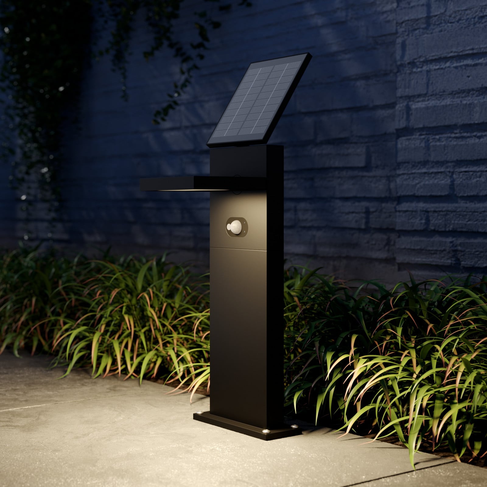 Silvan LED Lámpara  Exterior/Jardín H60 w/Sensor Graphite - Lucande - Moderno - Aluminio - Angular