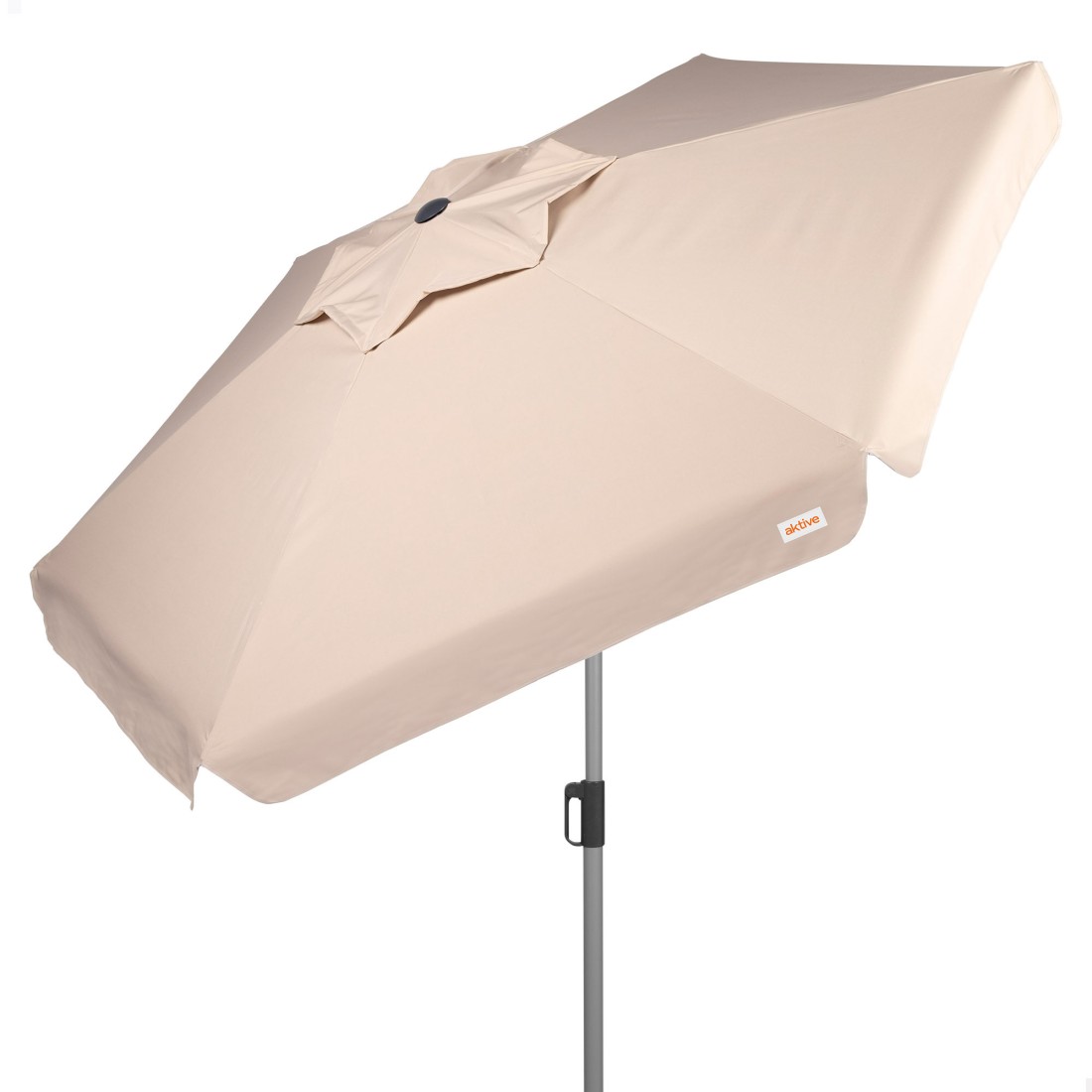 Sombrilla grande jardín antiviento inclinable 230 cm uv50 marfil
